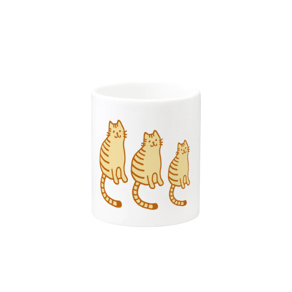 らぴの堂のとらねこ親子 Mug :other side of the handle