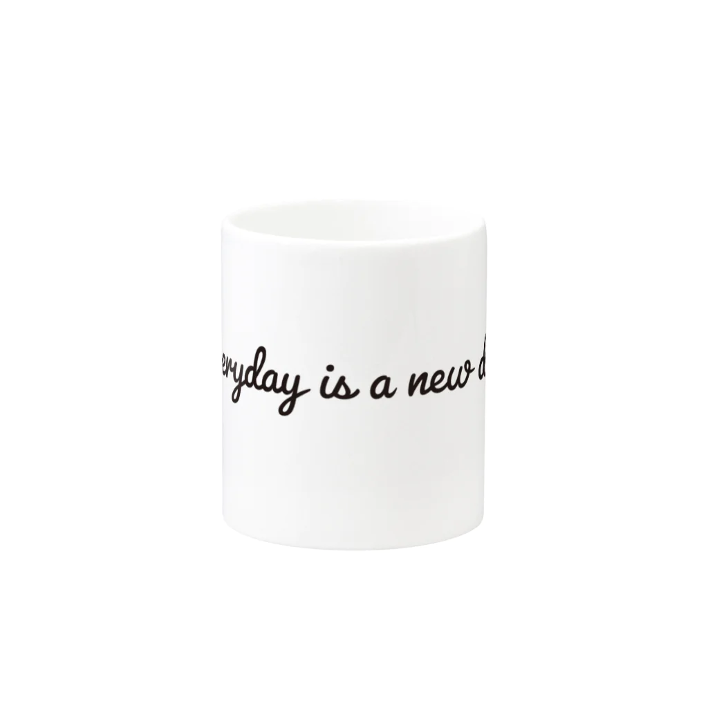 ALBAtherapyのEveryday is a new day ブラック Mug :other side of the handle