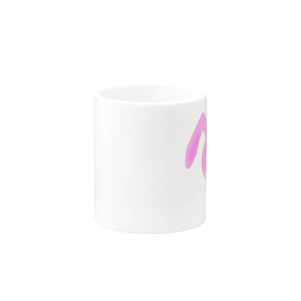 Qsarkのピンクのウサギ Mug :other side of the handle