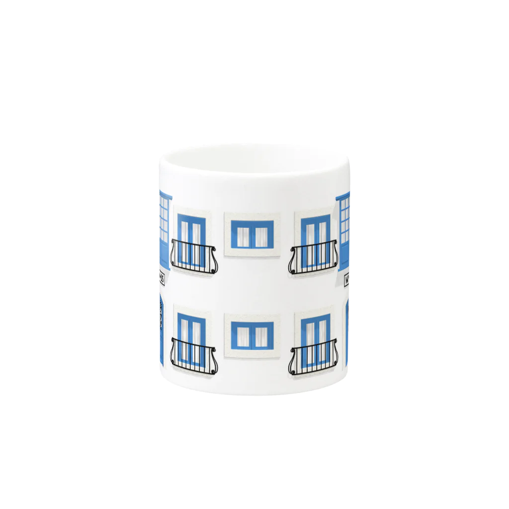 Naoのミコノス島の建物風〜MYKONOS〜 マグカップの取っ手の反対面