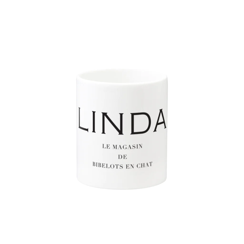 LINDAのネコ ”LINDA” マグカップの取っ手の反対面