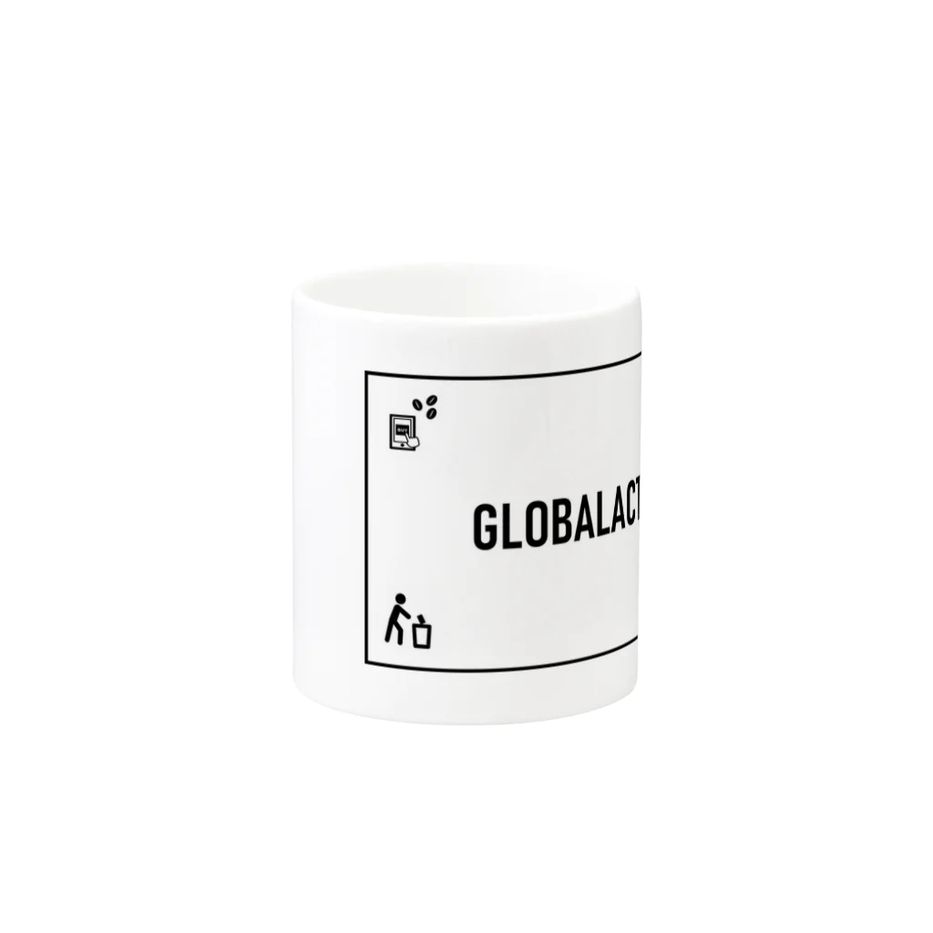 BIKAS COFFEEのGLOBAL ACTIONロゴカップ Mug :other side of the handle