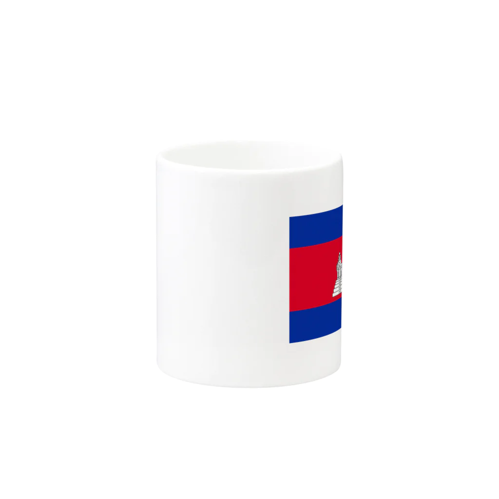 大のカンボジア国旗 胸ロゴ Mug :other side of the handle