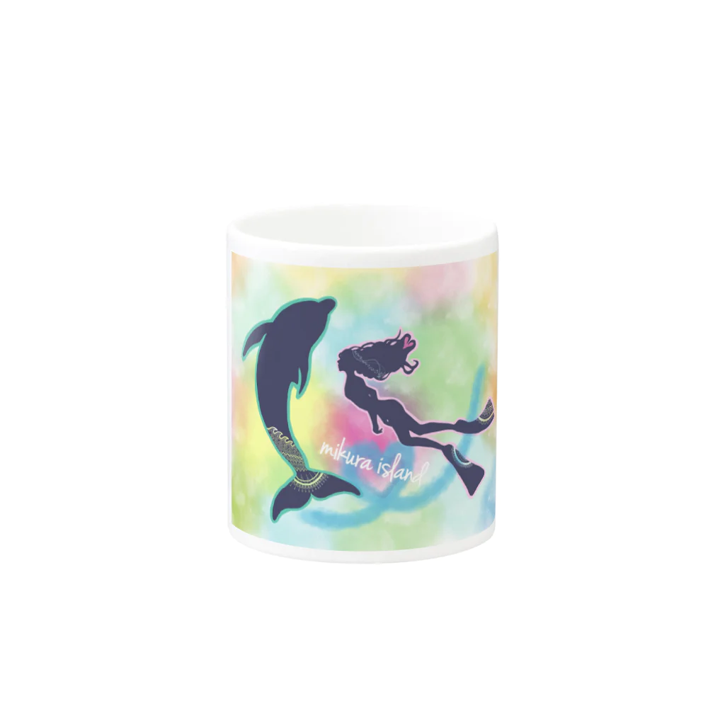 たじんのおみせのlove the  ocean フルカラー Mug :other side of the handle