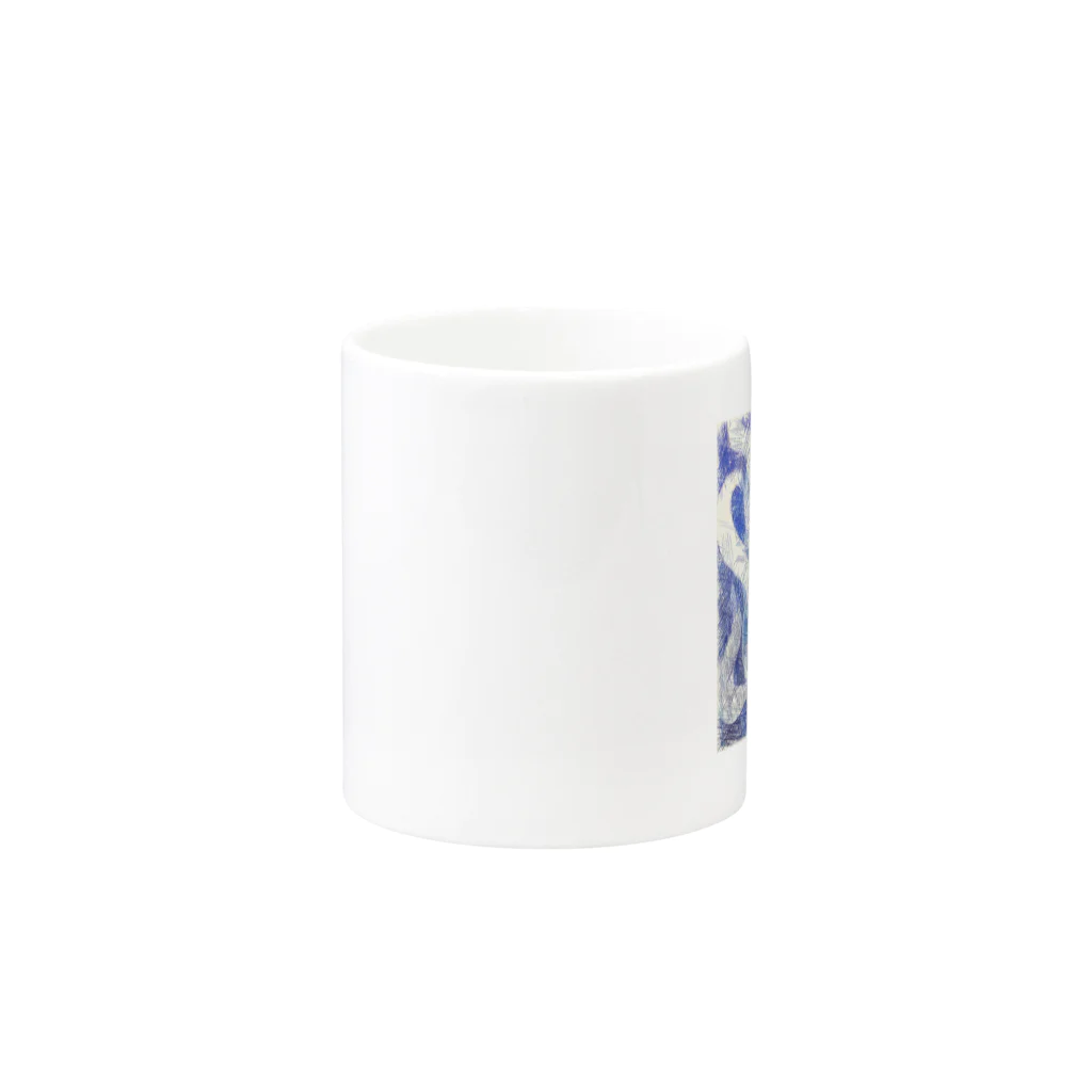 Lost'knotのBlue nine-tailed fox Mug :other side of the handle