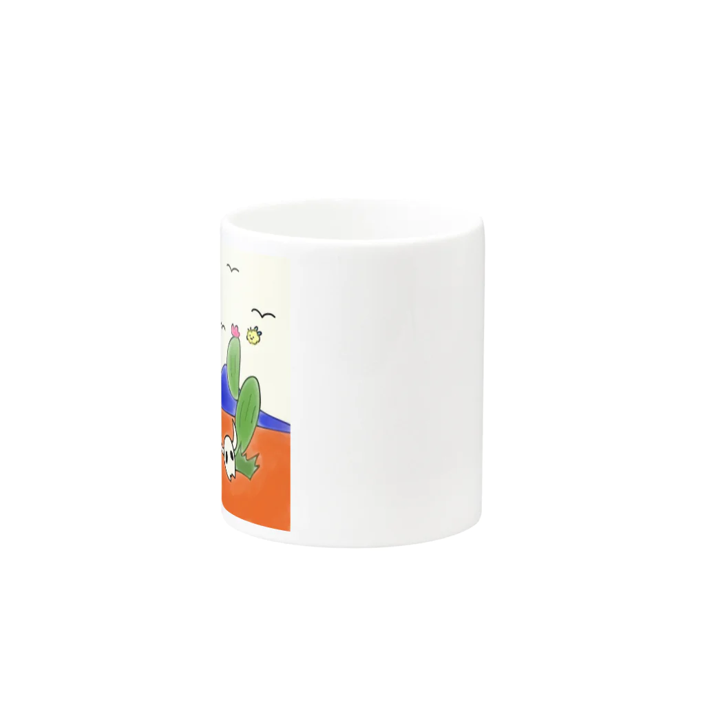 クマバチゴルフ倶楽部のクマバチとメキシカンタイル Mug :other side of the handle