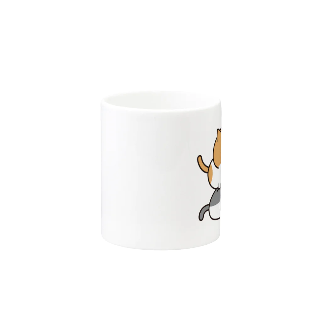 DECORの毎日ぶちにゃんこ　ふみふみver. Mug :other side of the handle