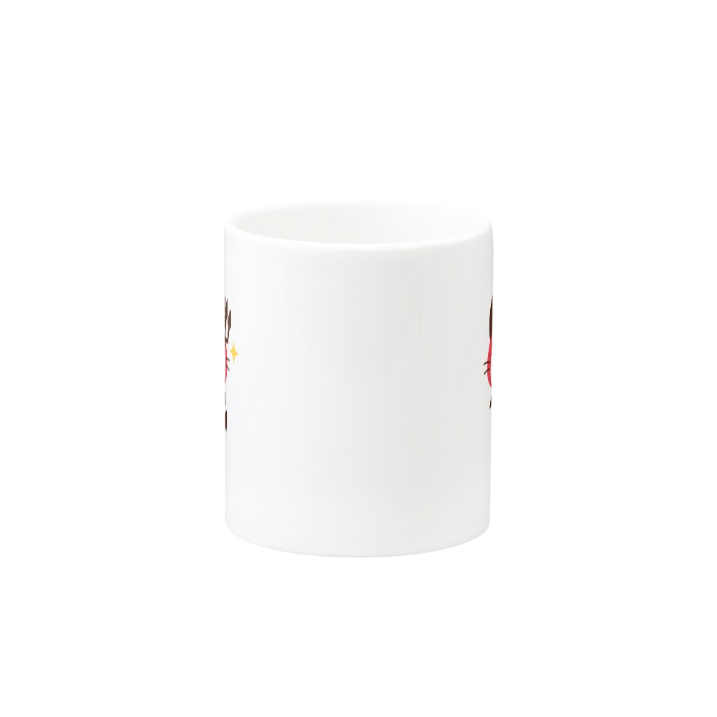 ミニマムユニヴァース@SUZURIのデビねこくんマグカップ Mug :other side of the handle