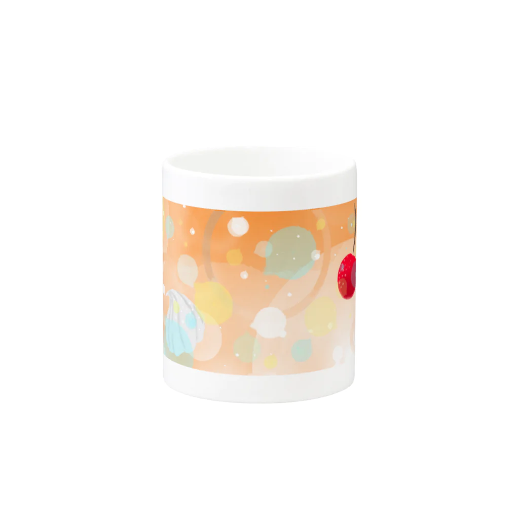 -Meru-のしゅわしゅわしりーず(カシスオレンジ) Mug :other side of the handle