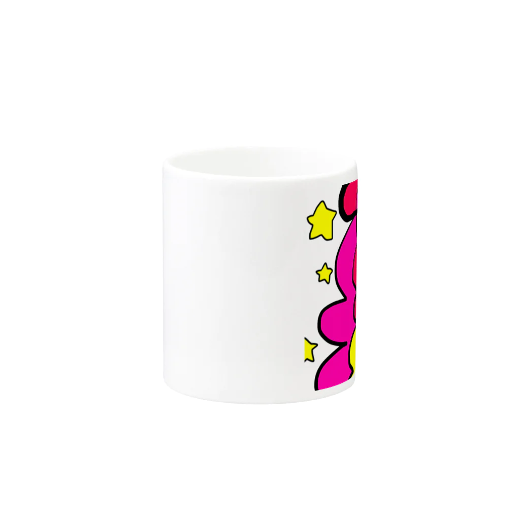 WataMayuroom☆のピンク色のハッピーガール☆ Mug :other side of the handle