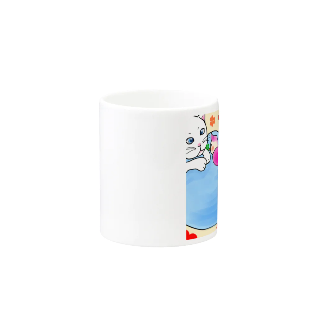 WataMayuroom☆のなかよしこよし Mug :other side of the handle