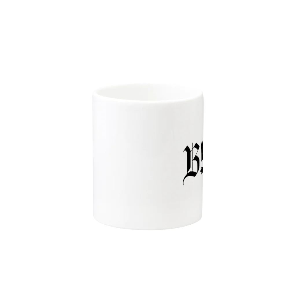 BLACK卍EMPEROR SHOPのB卍Eデザイン　黒 Mug :other side of the handle