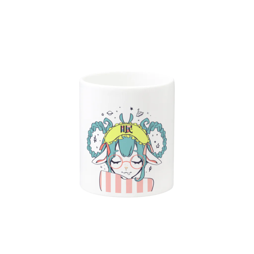 ClowZ ／ 渡瀬しぃのの彗眠 Mug :other side of the handle