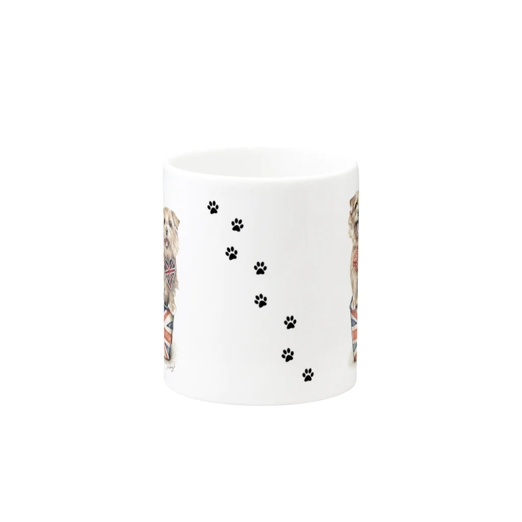 Momojiの犬画のノーフォークテリア14 Mug :other side of the handle