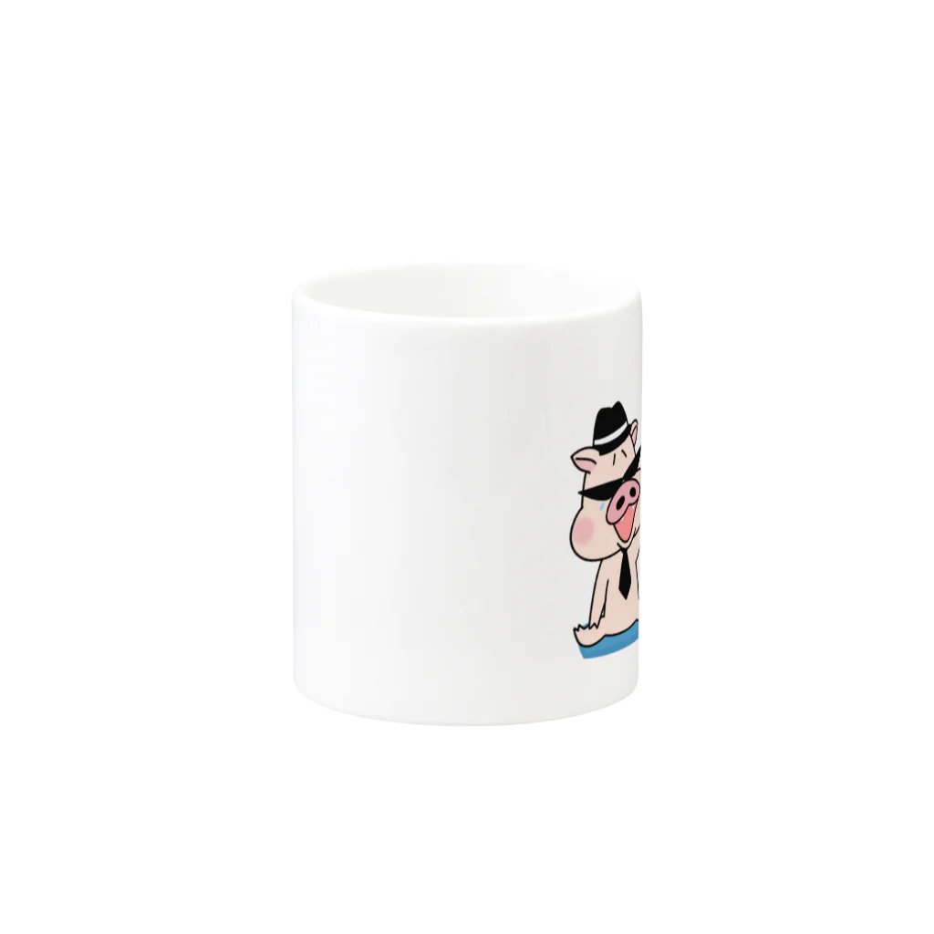 うさぎまるえkawaiishop の豚汁兄弟ー爆笑 Mug :other side of the handle