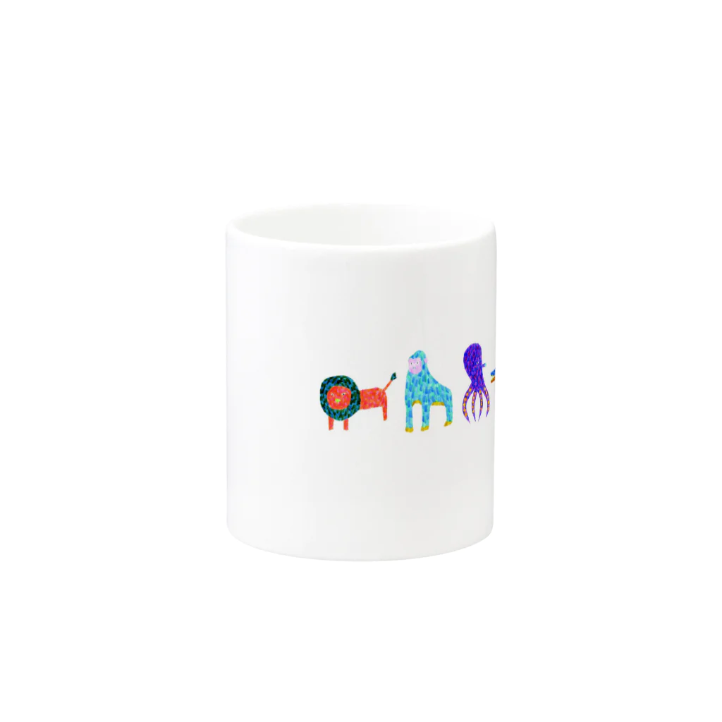 ポクリポクリのアニマルズFIVE Mug :other side of the handle