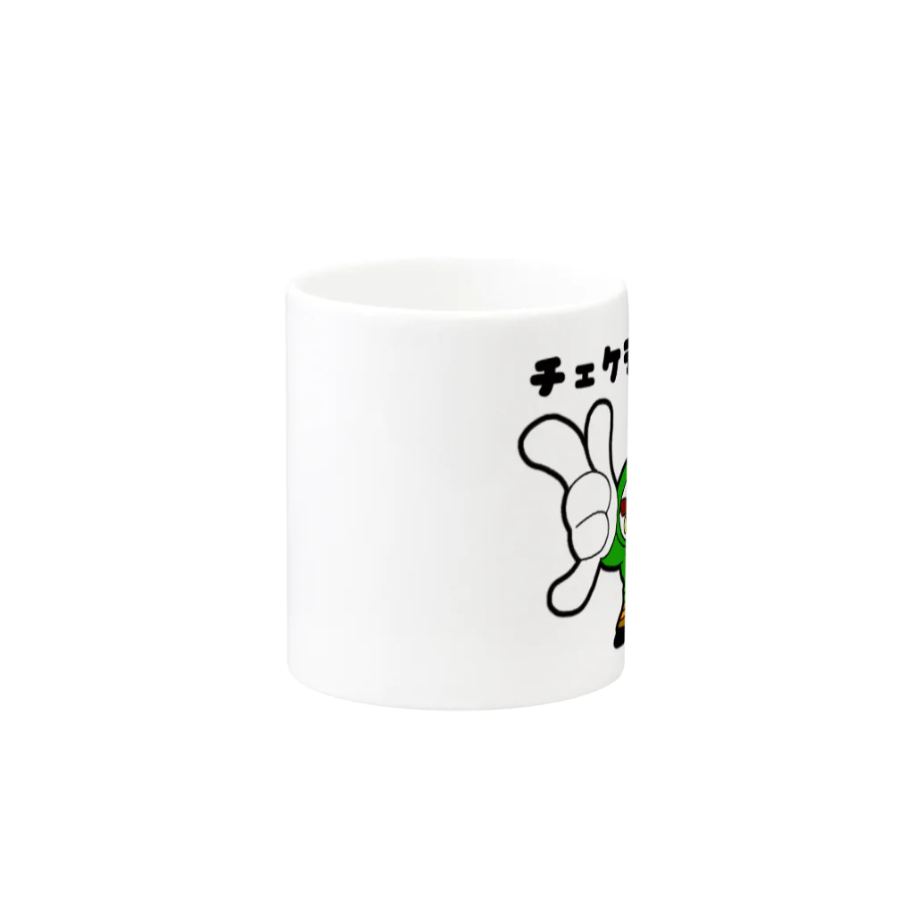 うきうっきースタンプのMCはげちょびん Mug :other side of the handle