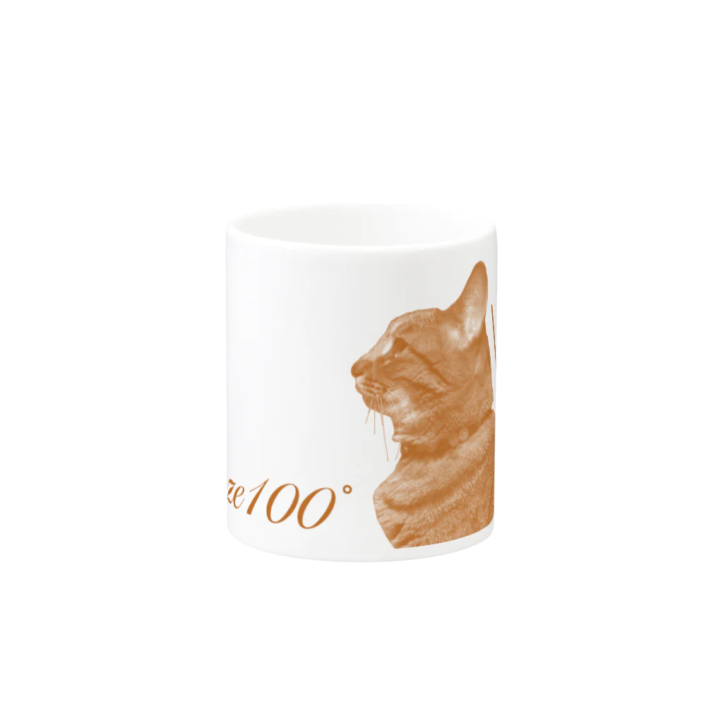 しじみ週間の猫背100° Mug :other side of the handle