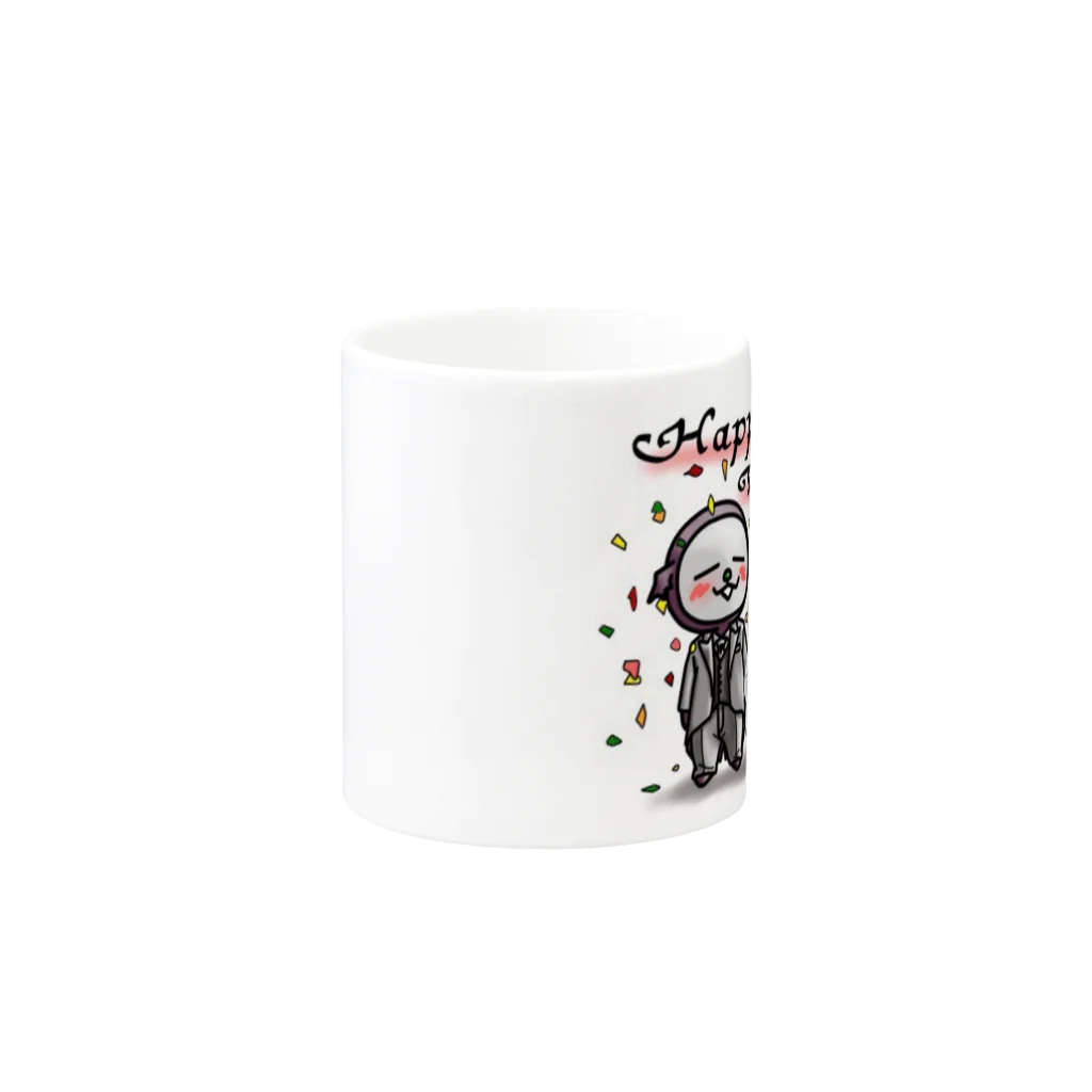 shinsokunotakaのでびねことみにねこのハッピーウエディング Mug :other side of the handle