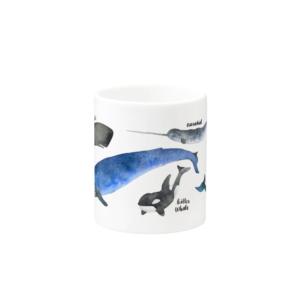 uminomadoのクジラまみれ Mug :other side of the handle