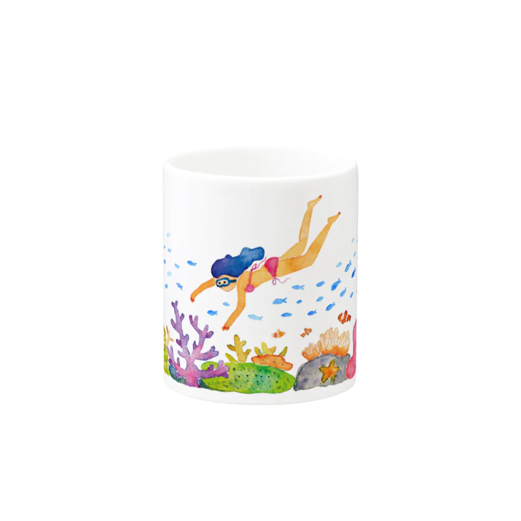 uminomadoのハロー！アンダーウォーター Mug :other side of the handle