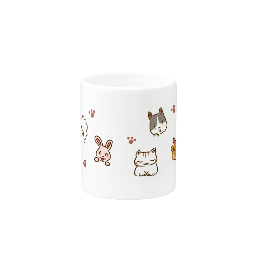 CAFE O MILKのいろんな動物せいぞろい Mug :other side of the handle