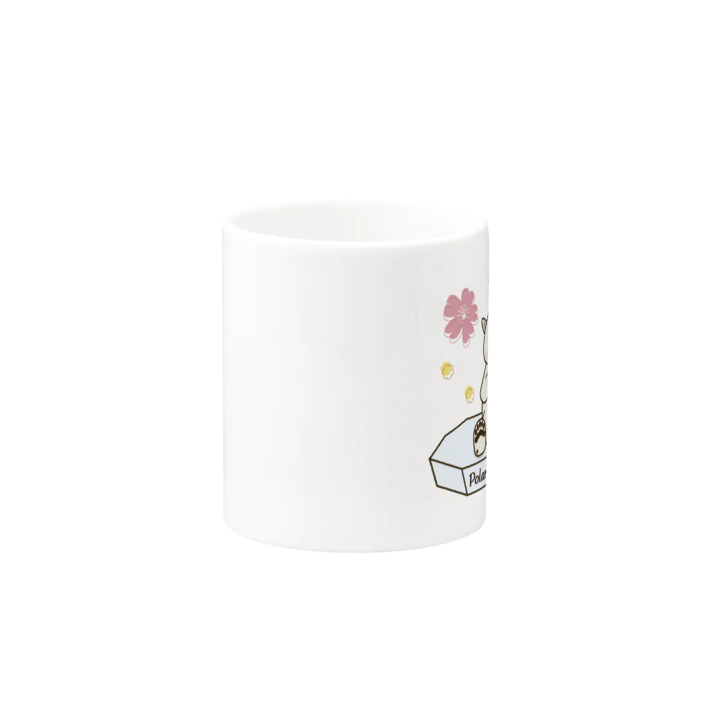 flip flapのシロクマさんの春 Mug :other side of the handle