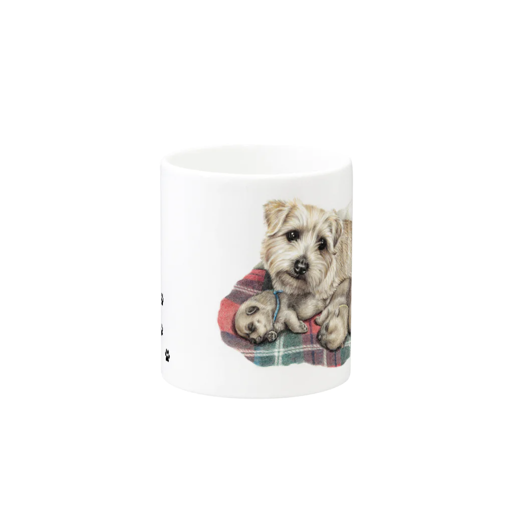 Momojiの犬画のノーフォークテリア38 Mug :other side of the handle