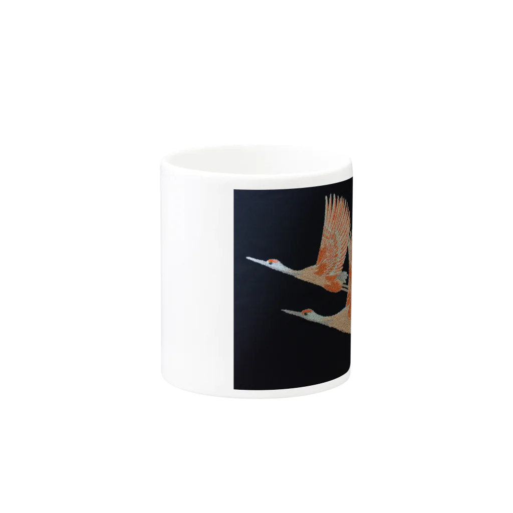 SAYASAYAのCouple Cranes Mug :other side of the handle