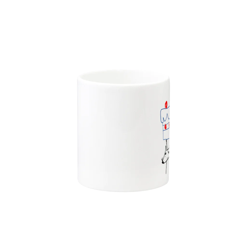 Midori Tachikawa のHappy Birthday Mug :other side of the handle