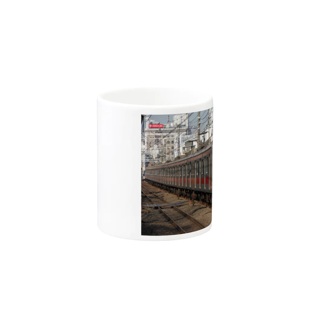 アクセルスタイルの東急東横線の電車 Mug :other side of the handle