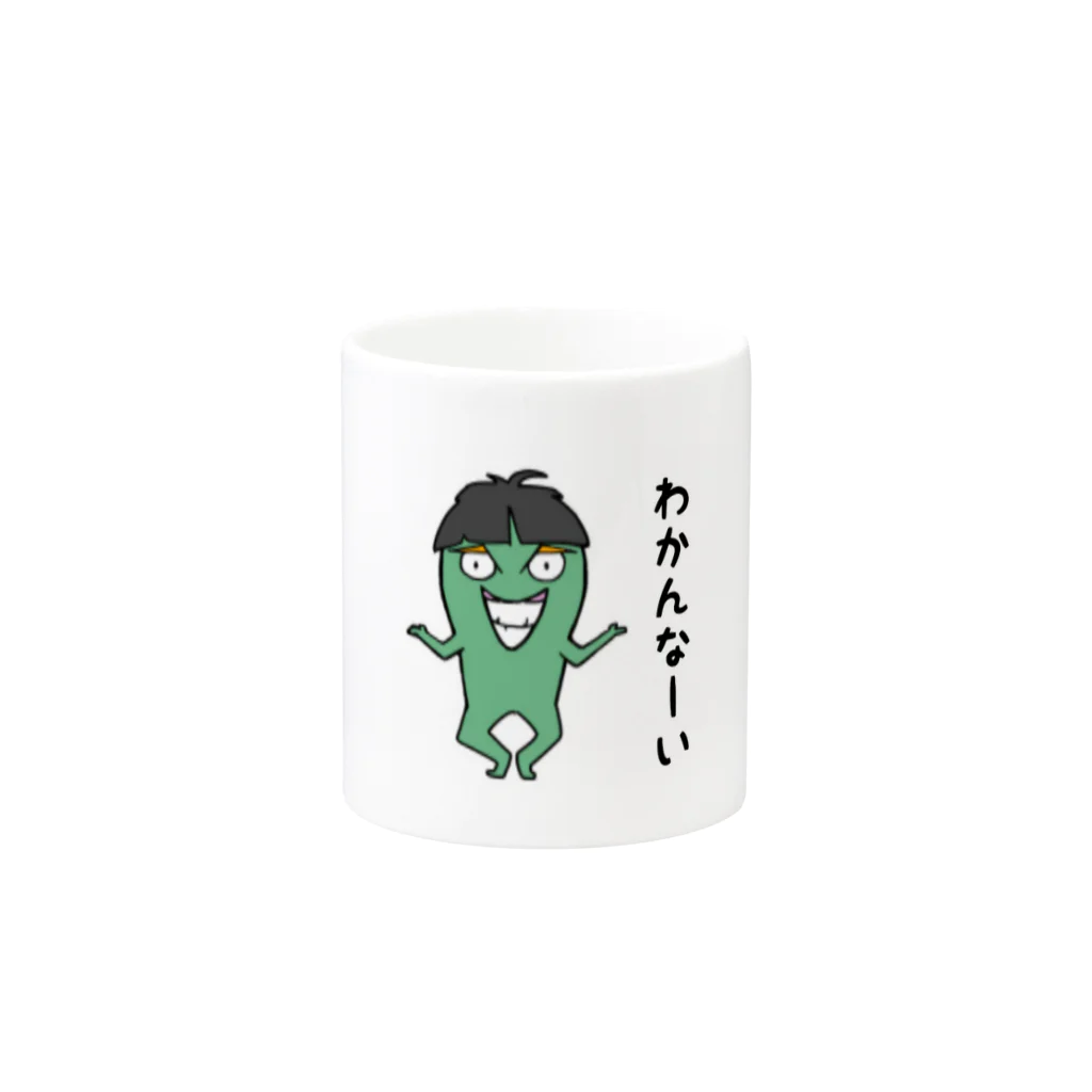 TシャツデザインショップDeoBoonの鬘グリーミン Mug :other side of the handle