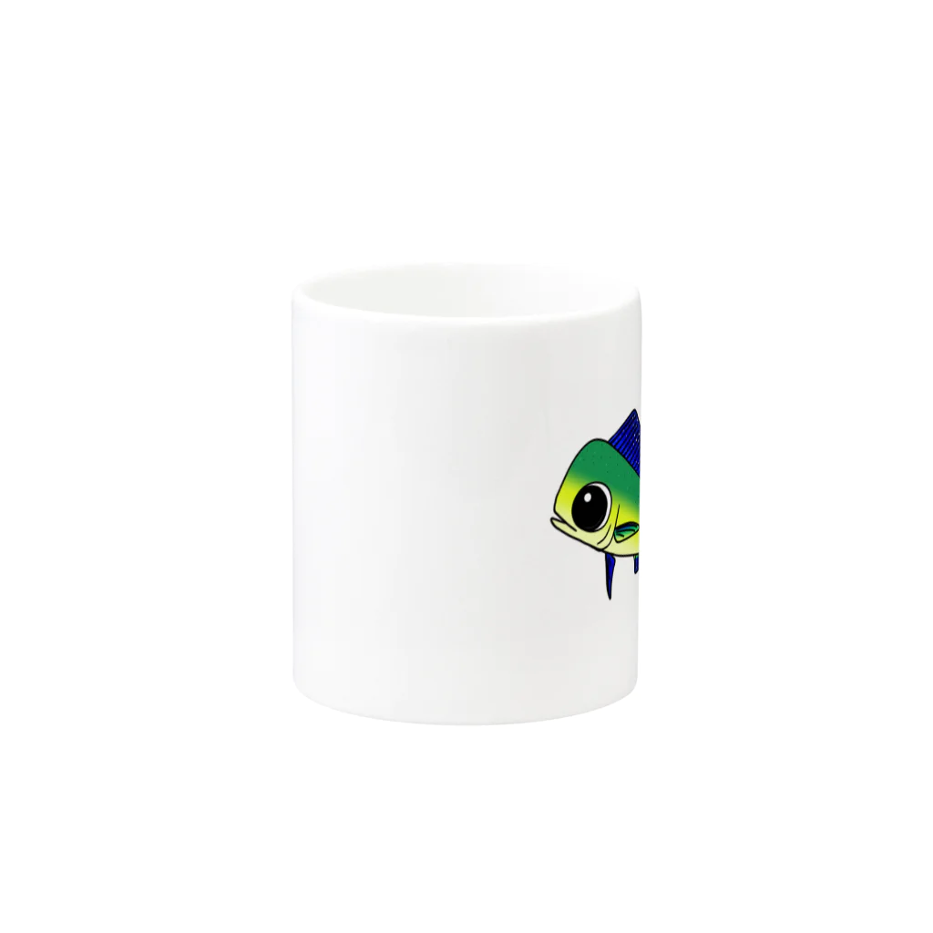 henjinsのゆるかわいい「しいら」 Mug :other side of the handle