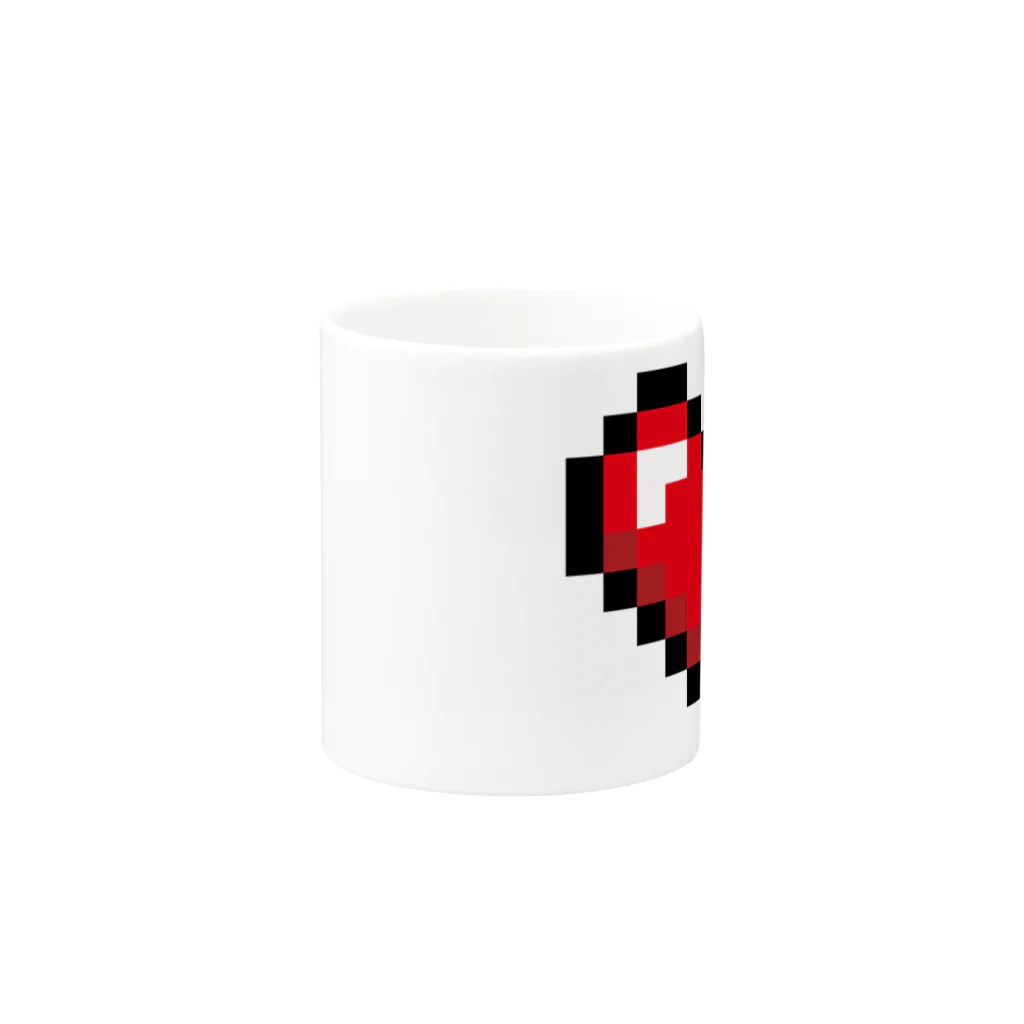 Cɐkeccooのドット絵ハート Mug :other side of the handle