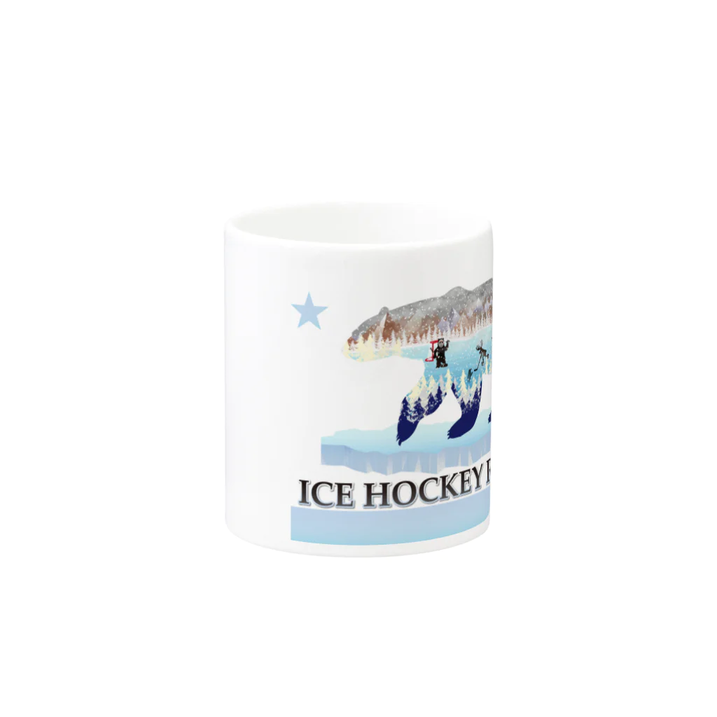 Hustle Hockeyのアイスホッケー リパブリック マグカップの取っ手の反対面