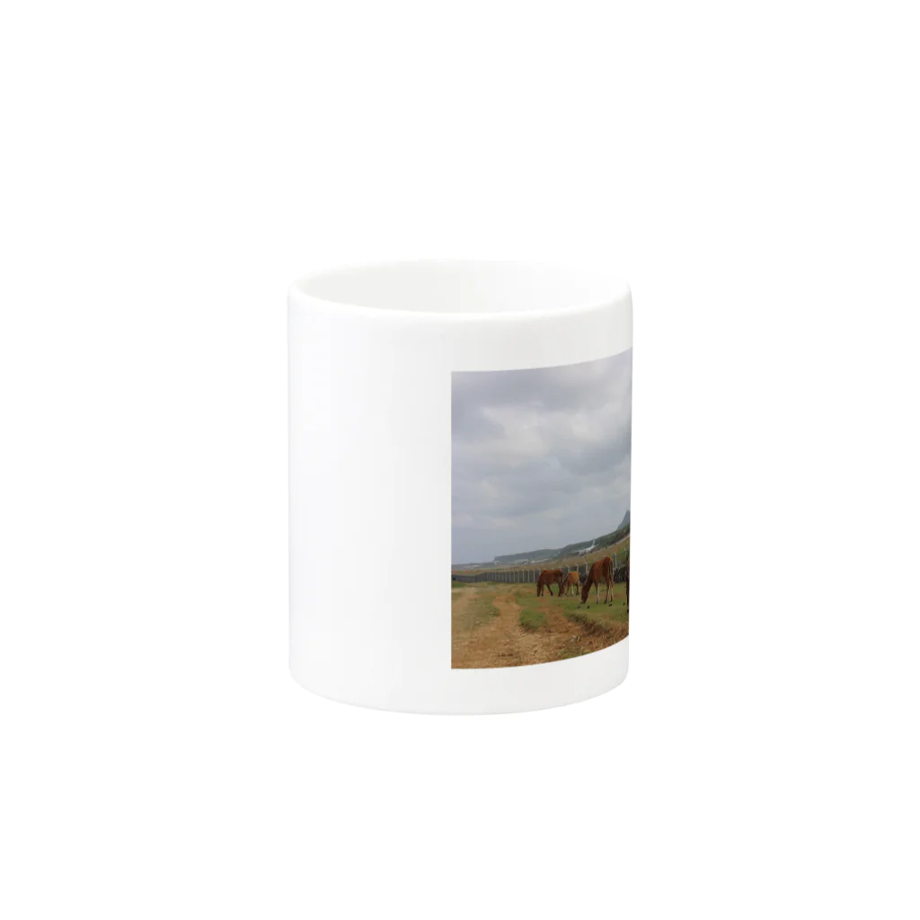 んま小屋 Zumiのよなぐにうま×RAC Mug :other side of the handle