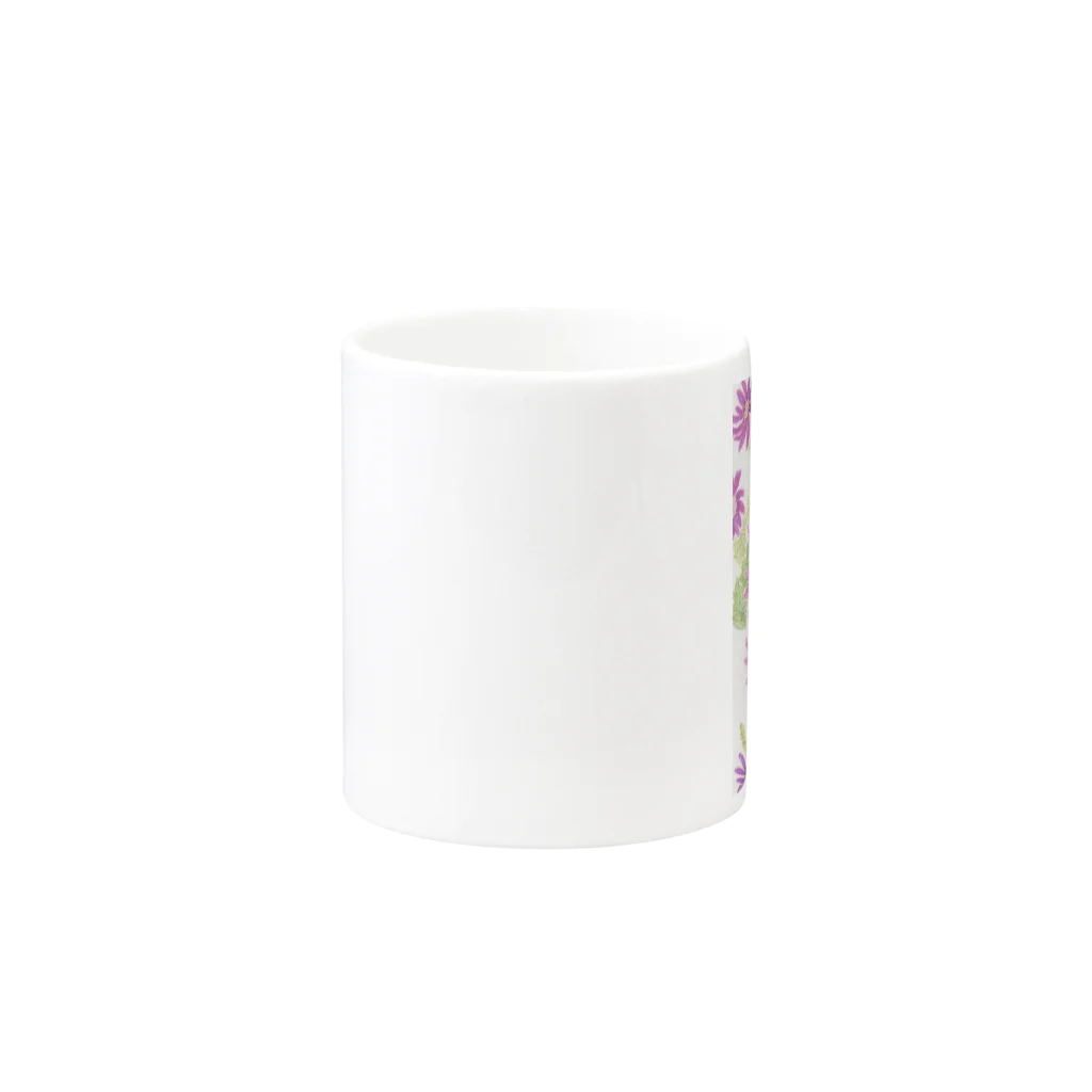 出虹の紫花火 Mug :other side of the handle
