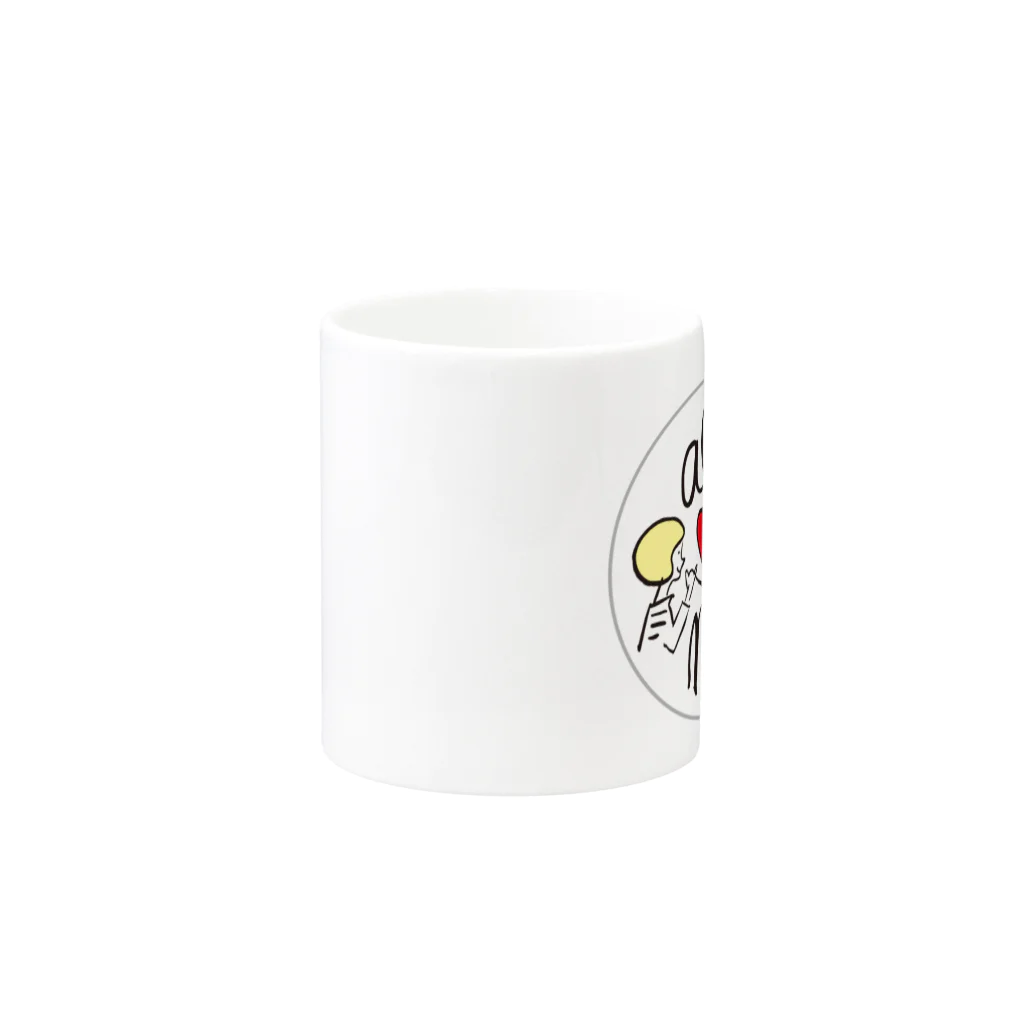 ひなげし商店のオール三重／ワニくん Mug :other side of the handle