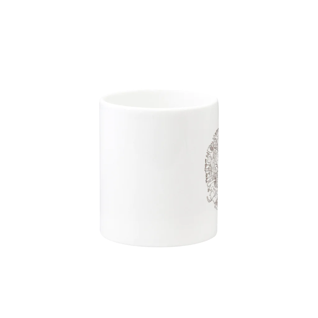 cementmilk WEBショップのGURURITOKINOKO Mug :other side of the handle