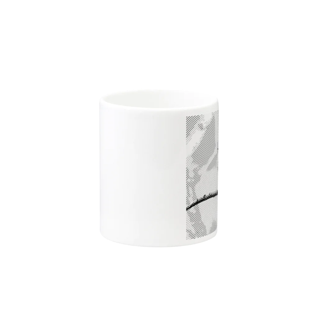 Natural silhouetteのジョウビタキ2 Mug :other side of the handle