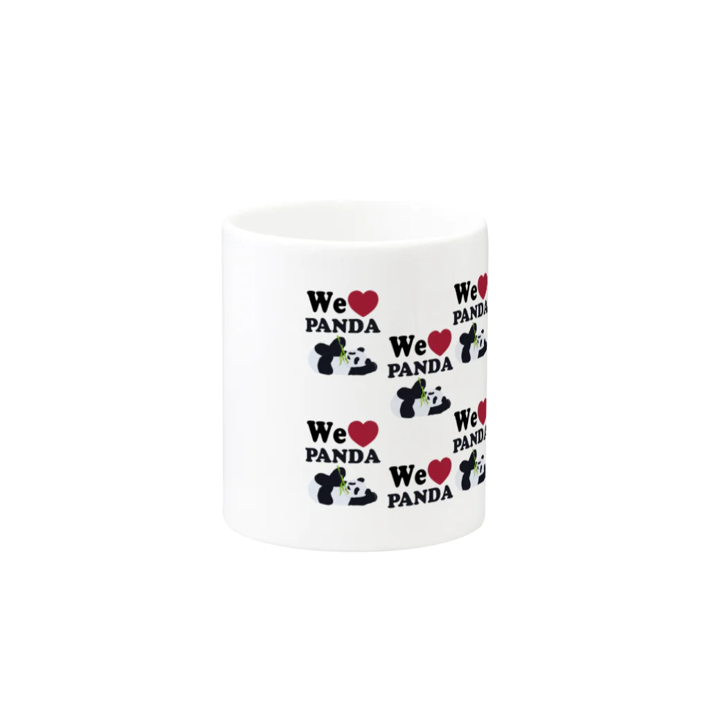 キッズモード某のwe love パンダ　総柄 Mug :other side of the handle