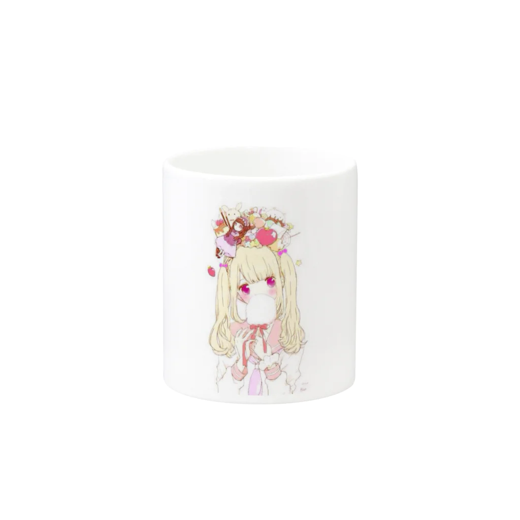 ‍にゅこ‍のゆめかわいい Mug :other side of the handle