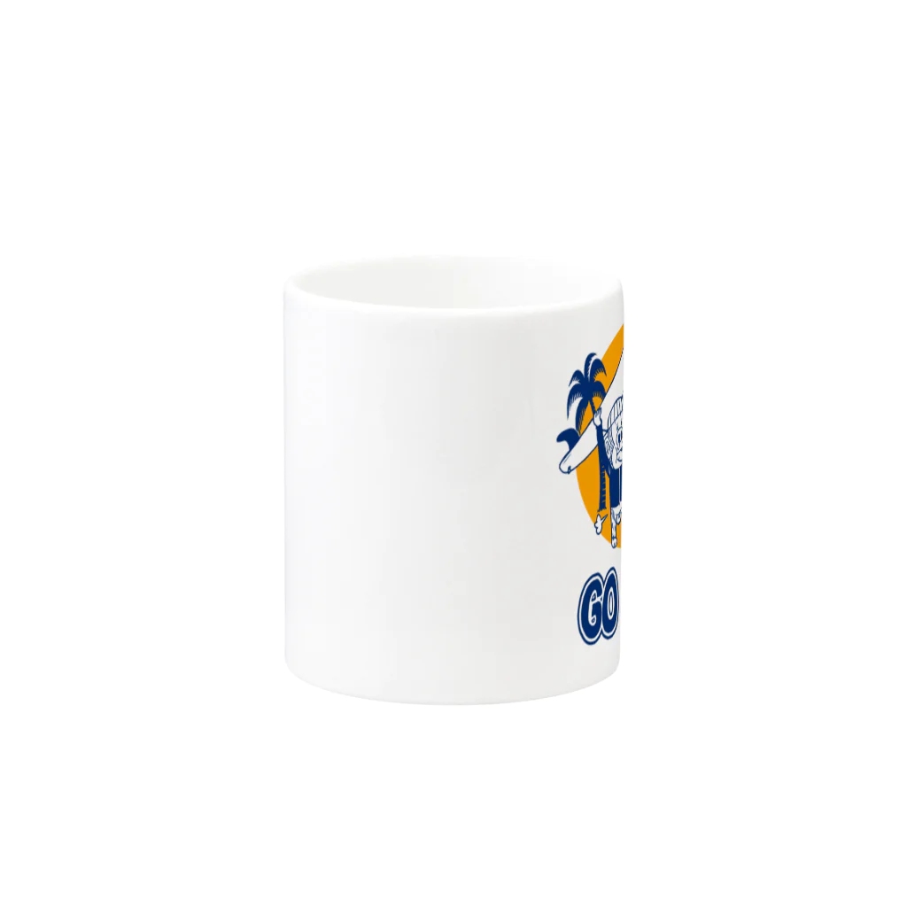 つの丸のサーフモンモンB Mug :other side of the handle