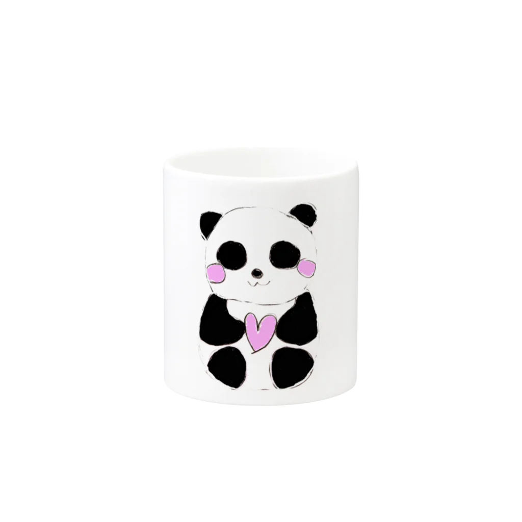 Japanese_NomadのPanda with love  Mug :other side of the handle