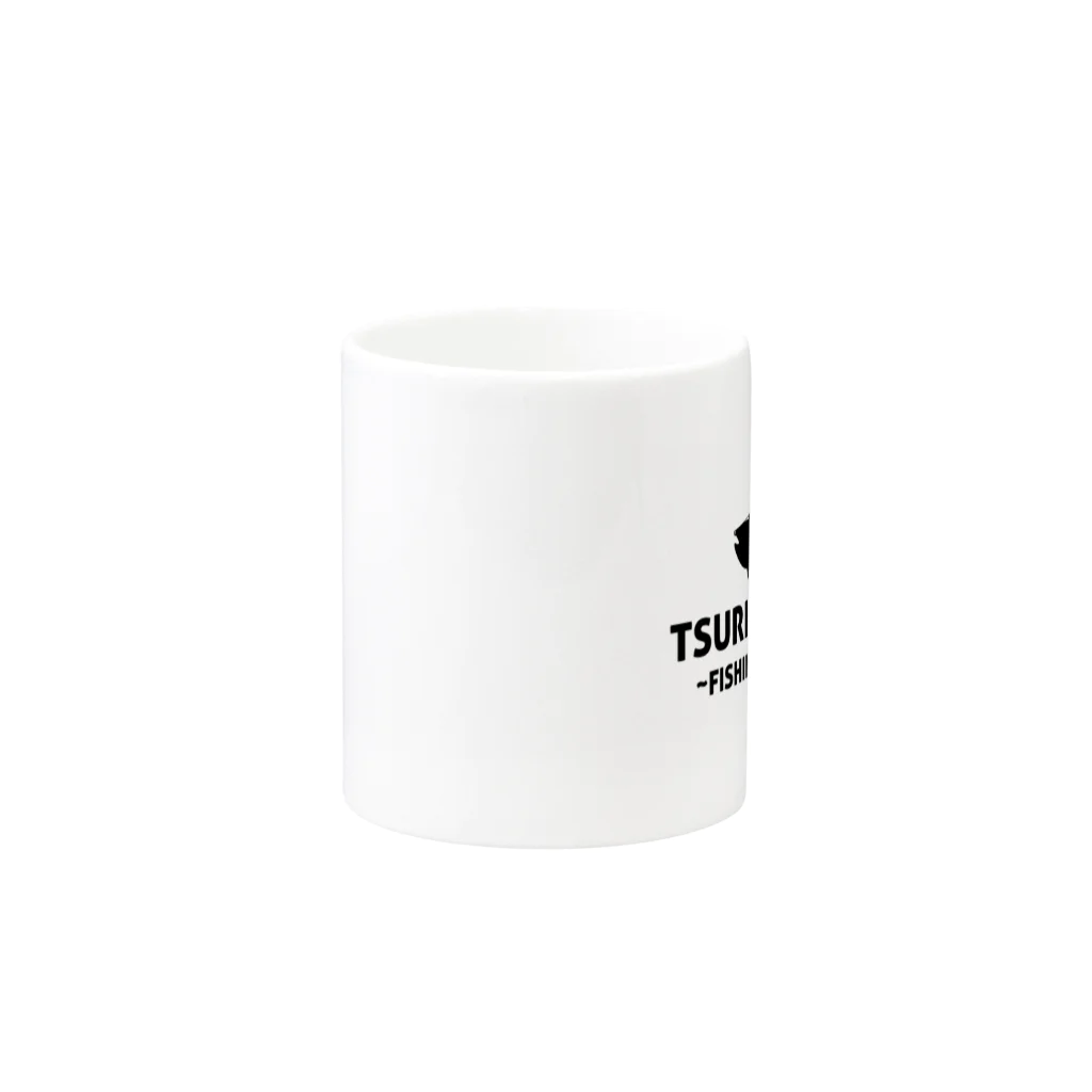 つりてらこグッズ(釣り好き＆おもしろ系)のロゴマグカップ Mug :other side of the handle