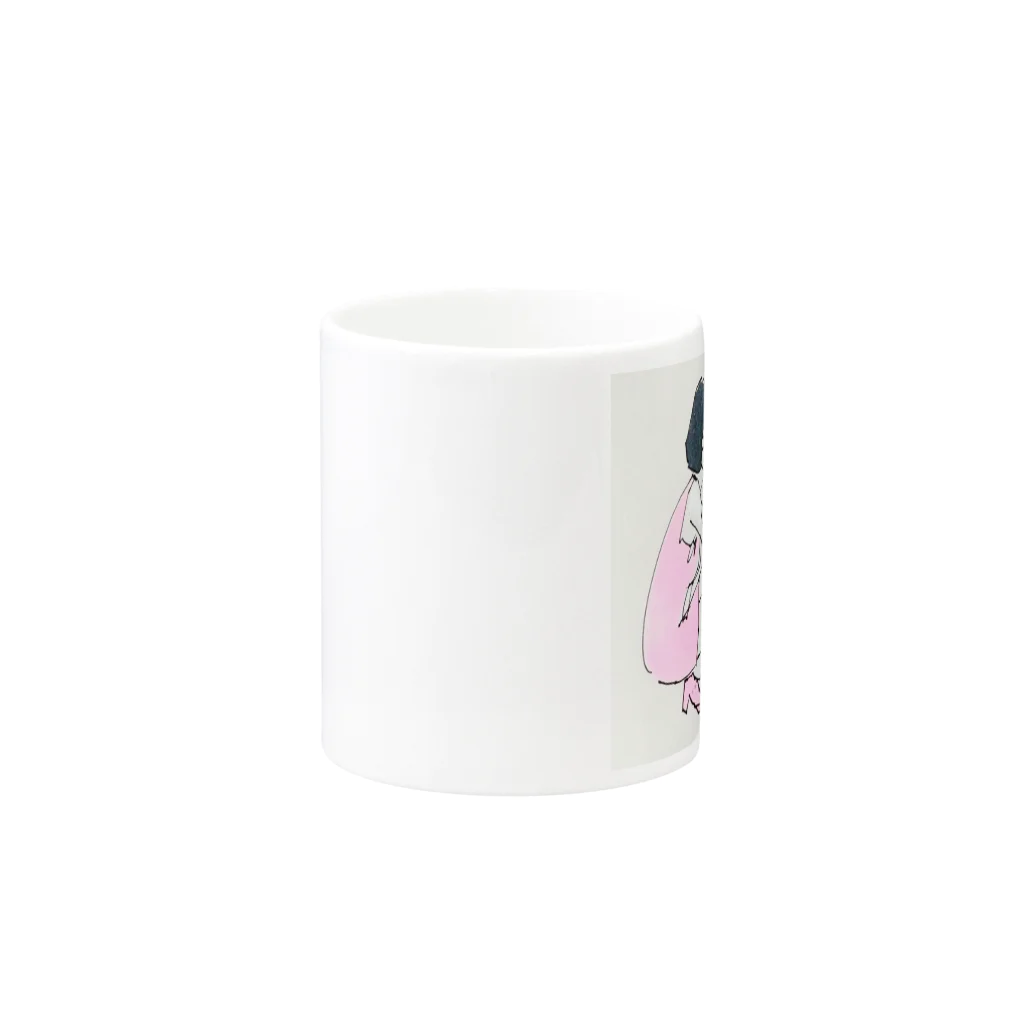 TANY SHOPのピンクのワンピ Mug :other side of the handle