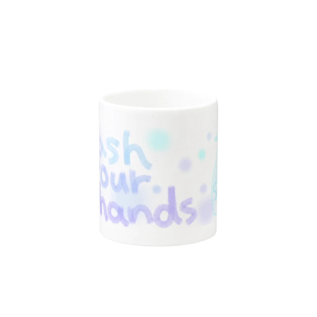 shop reikaの手洗いしようWash your hands Mug :other side of the handle