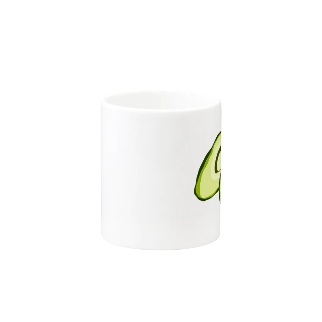 H.  Kinoのavocado Mug :other side of the handle