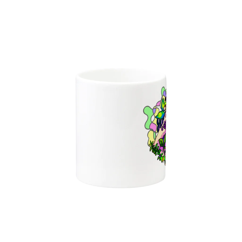 Growsea(グロウシー）の花の髪 Mug :other side of the handle