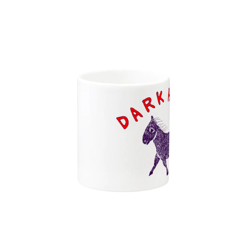 NIKORASU GOの競馬デザイン「ダークホース」（Tシャツ・パーカー・グッズ・ETC） Mug :other side of the handle